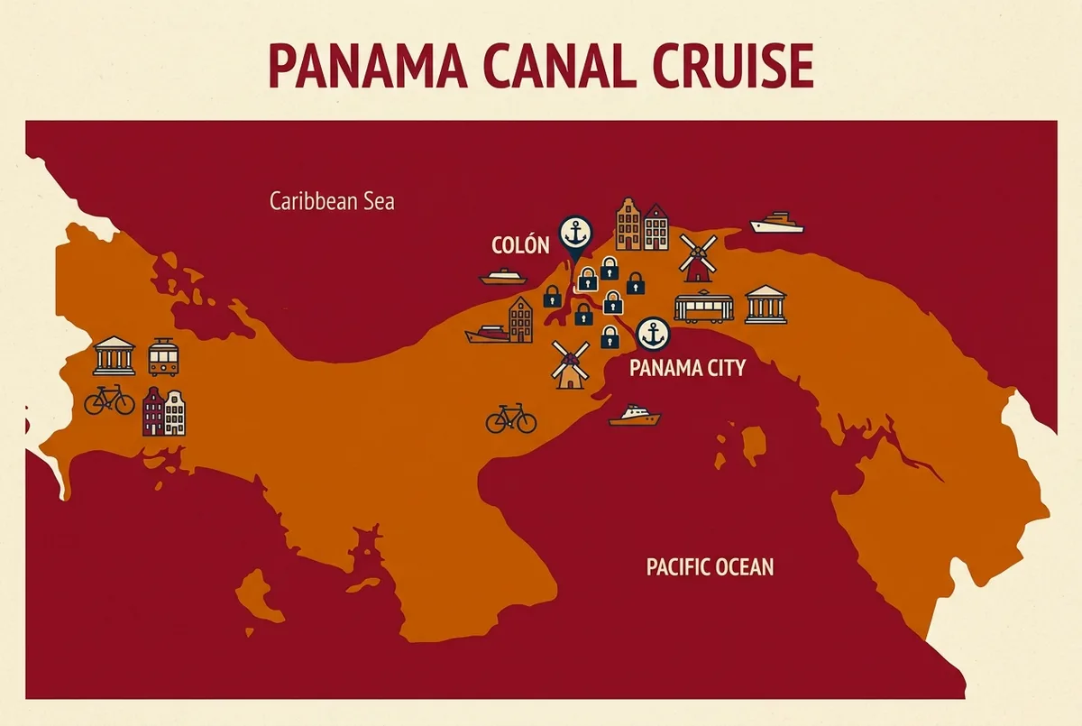 Einfache Vergleichsgrafik mit generischen Beschriftungen Bordausflug und unabhaengige Bootstour fuer einen Landausflug am Panamakanal