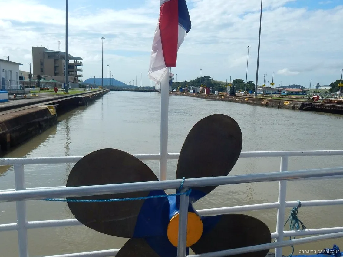 Panama Canal boat tour vessel docked at Gamboa