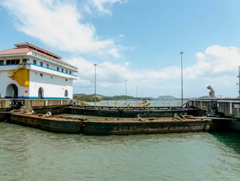 Gatun Lake views from the deck of a Panama Canal transit cruise
